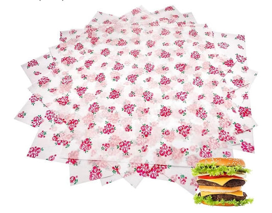 Greaseproof Wax Paper- Roses