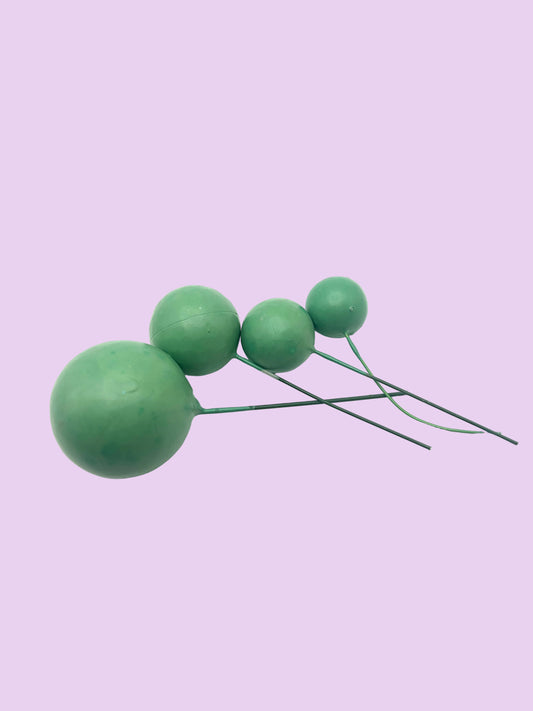 Matte Green Faux Balls