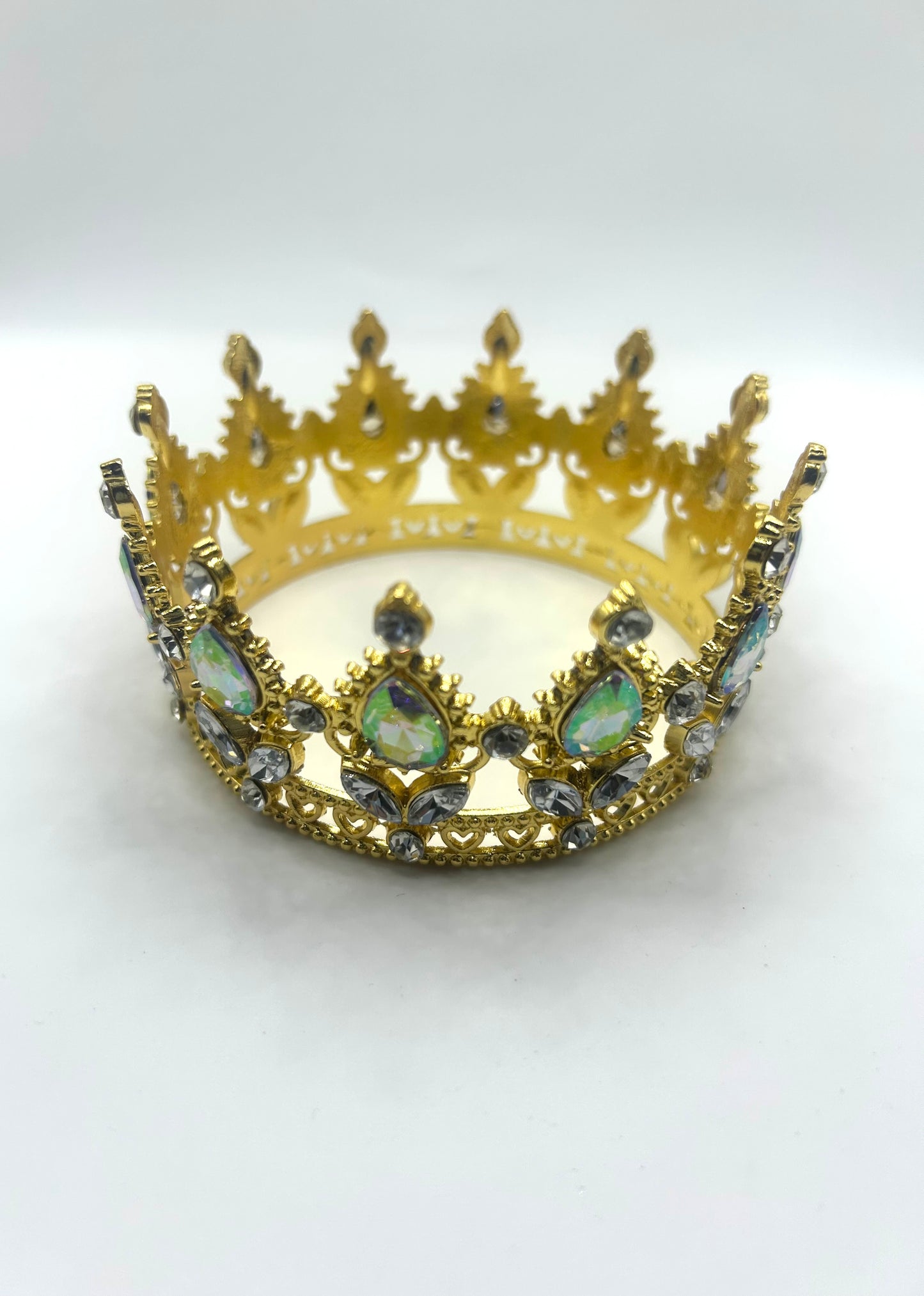 3.5” Iridescent Gem Studded Crown