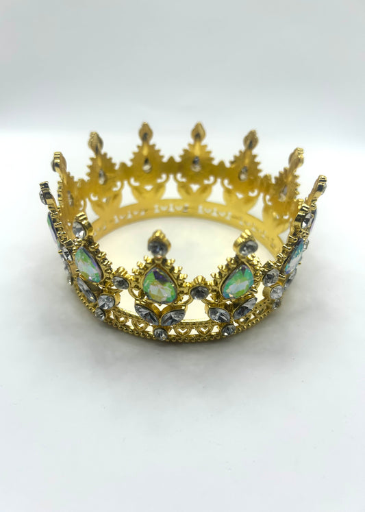 3.5” Iridescent Gem Studded Crown