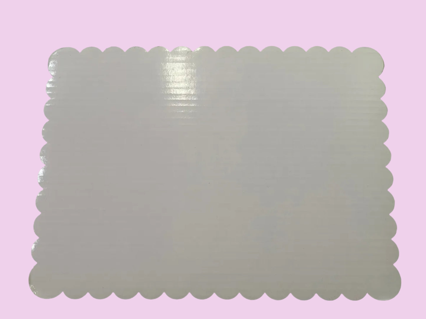 Quarter Sheet White Scalloped- 13x10”