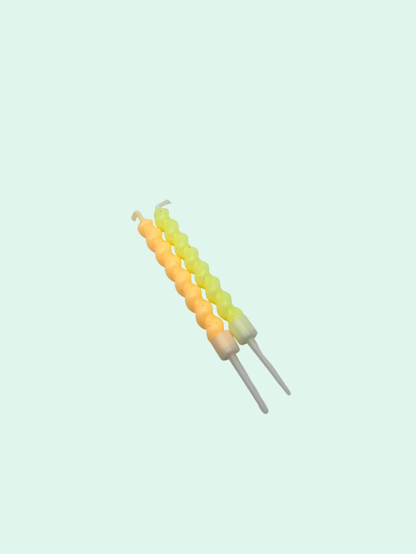 Yellow and Orange Twisted Candles