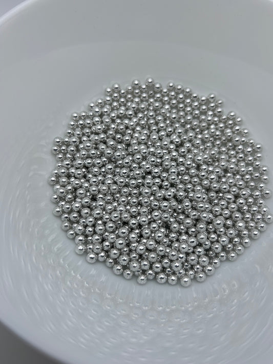 Metallic Silver Sprinkles- 2mm