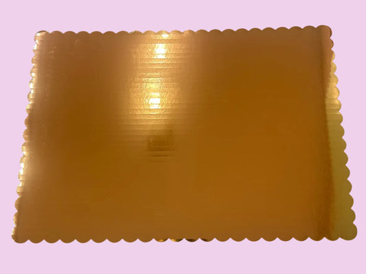 Quarter Sheet Gold Scalloped Board- 14x10”