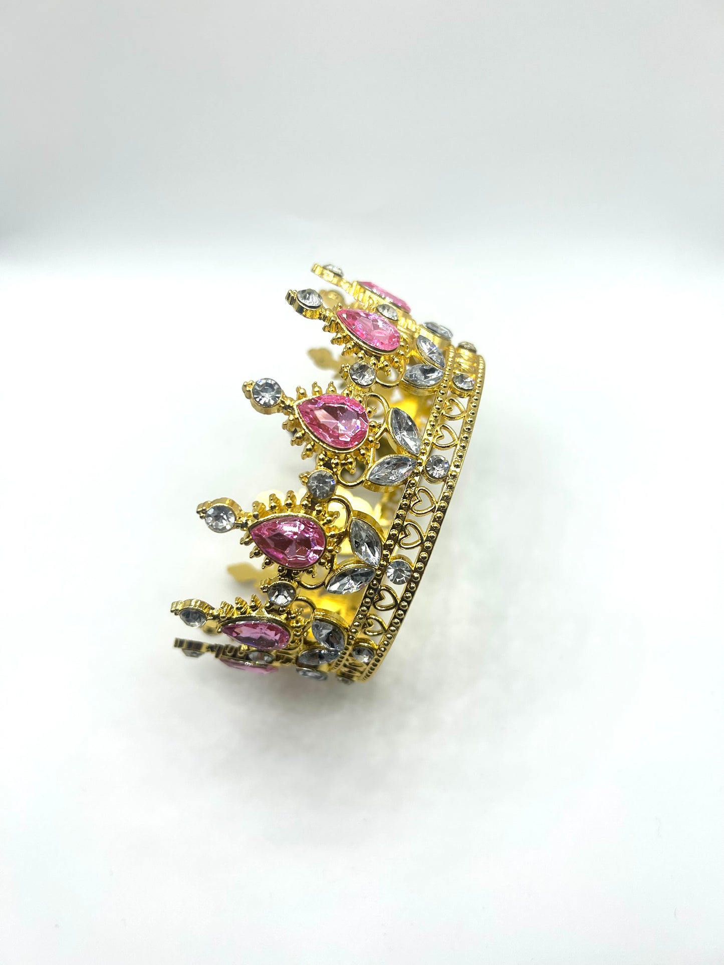 3.5” Baby Pink Gem Studded Crown