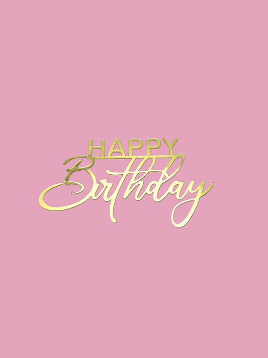 Mirror Metallic Happy Birthday