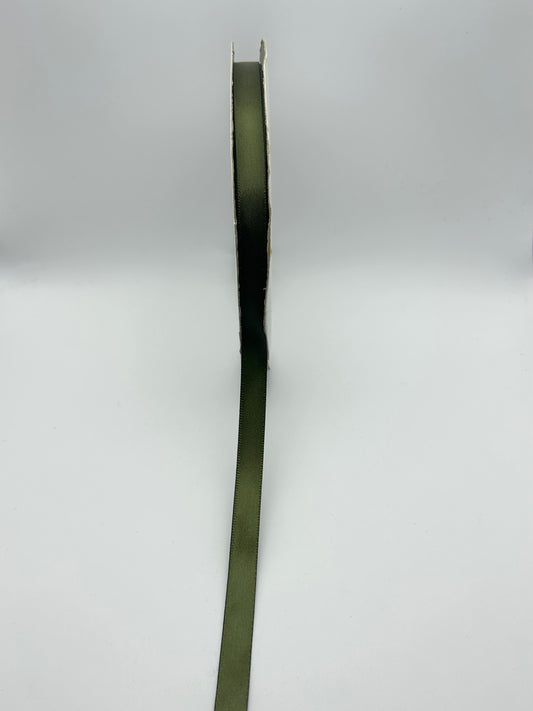 3/8 inch Satin Ribbon- Olive Green