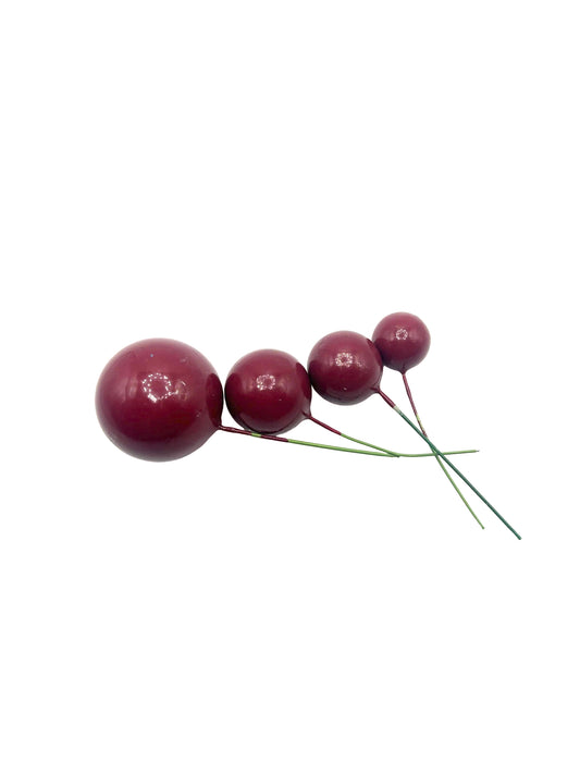 Burgandy Faux Balls