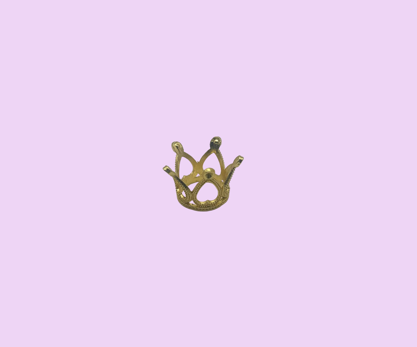 Approx 0.5”-0.75” Mini Gold Crown