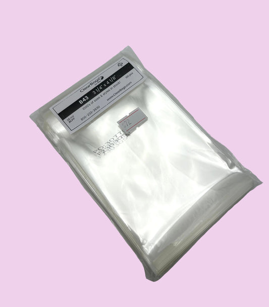 Self-adhesive Clear Bags- 3 1/4” x 4 1/8”