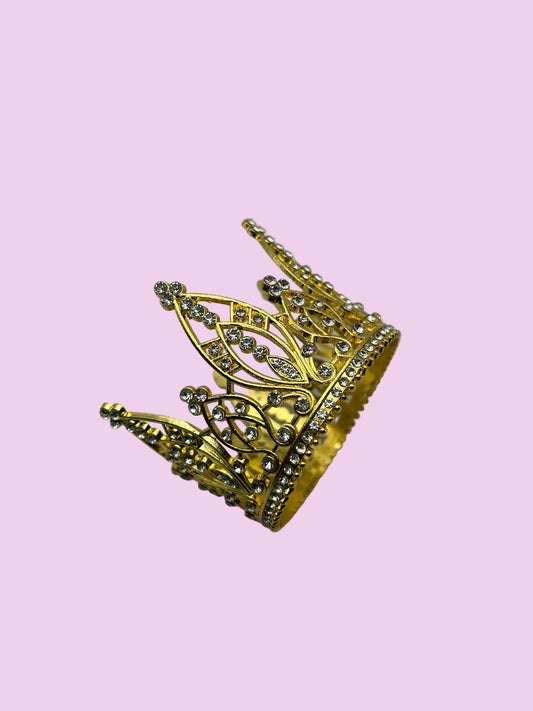 3 inch Gem Studded French Gold Crown