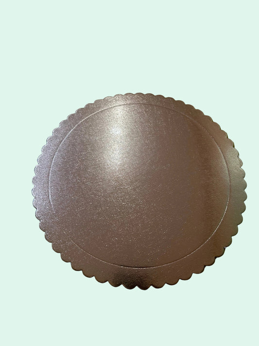 Silver Scalloped Diecut Board- 10 inch (Embossed Pattern)