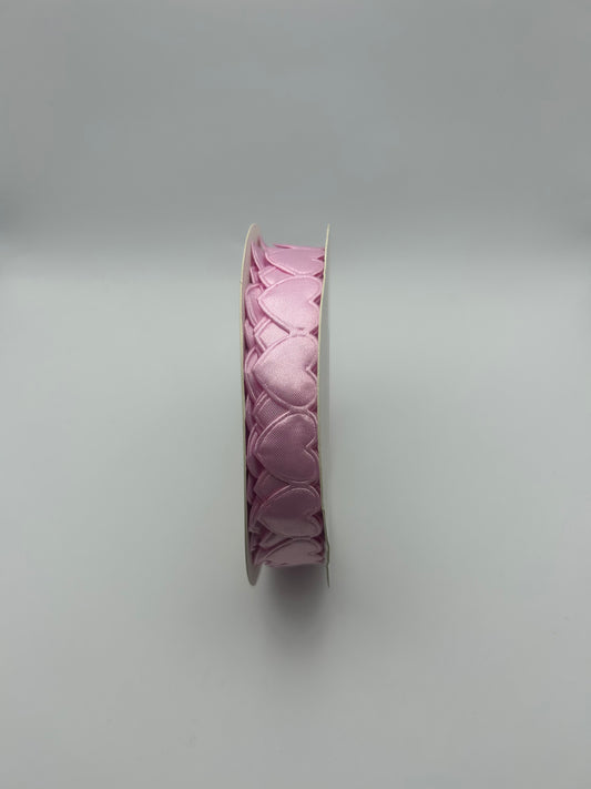 1/2 inch Ribbon- Baby Pink Hearts