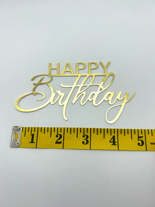 Mirror Metallic Happy Birthday