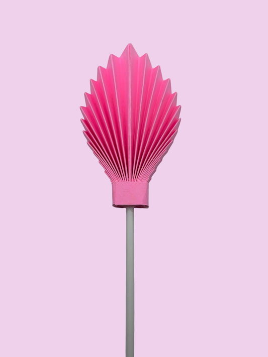 Pink Palm Leaf/Fan- 4”