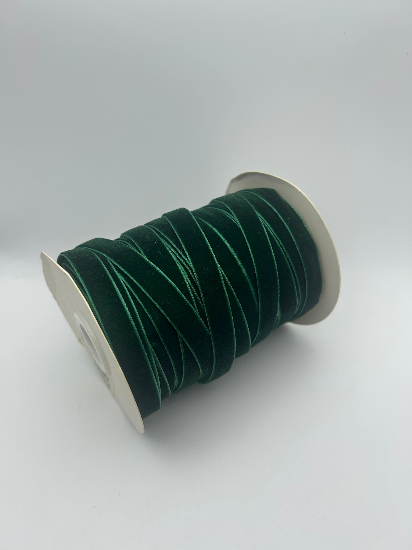 3/8 inch Velvet Ribbon- Forest Green