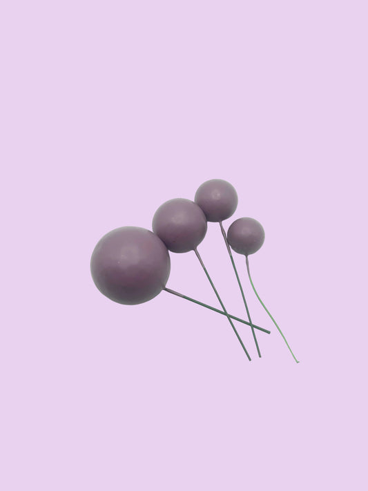 Purple Faux Balls- Matte
