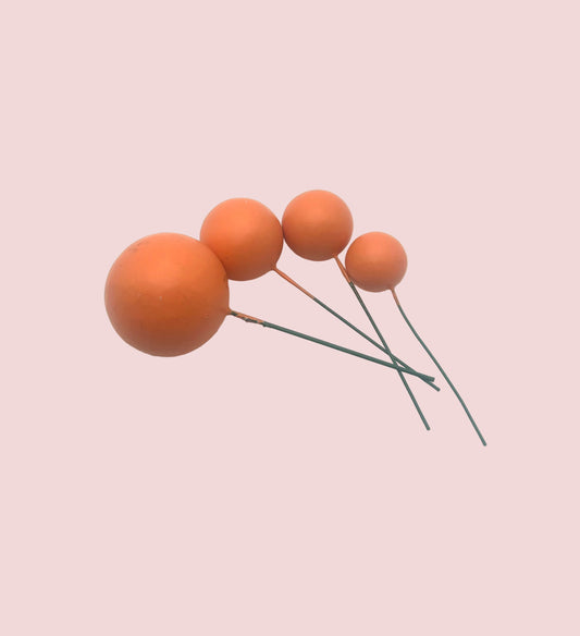 Orange Faux Balls- Matte