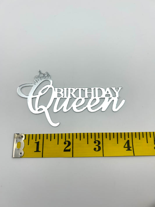 Acrylic Birthday Queen- Silver