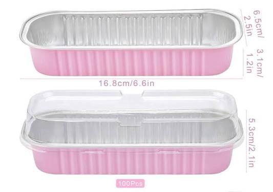 Mini Loaf Pans with lids- Pink