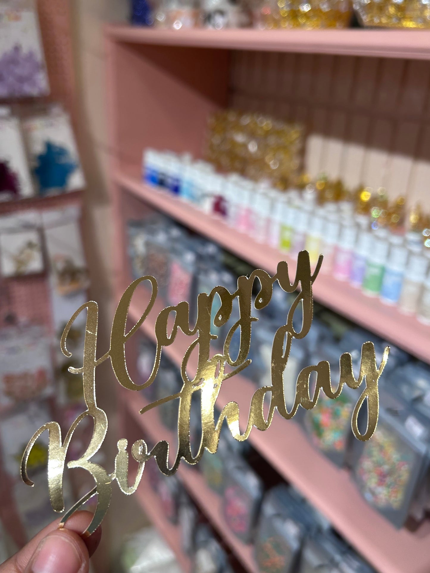 Mirror Metallic Happy Birthday