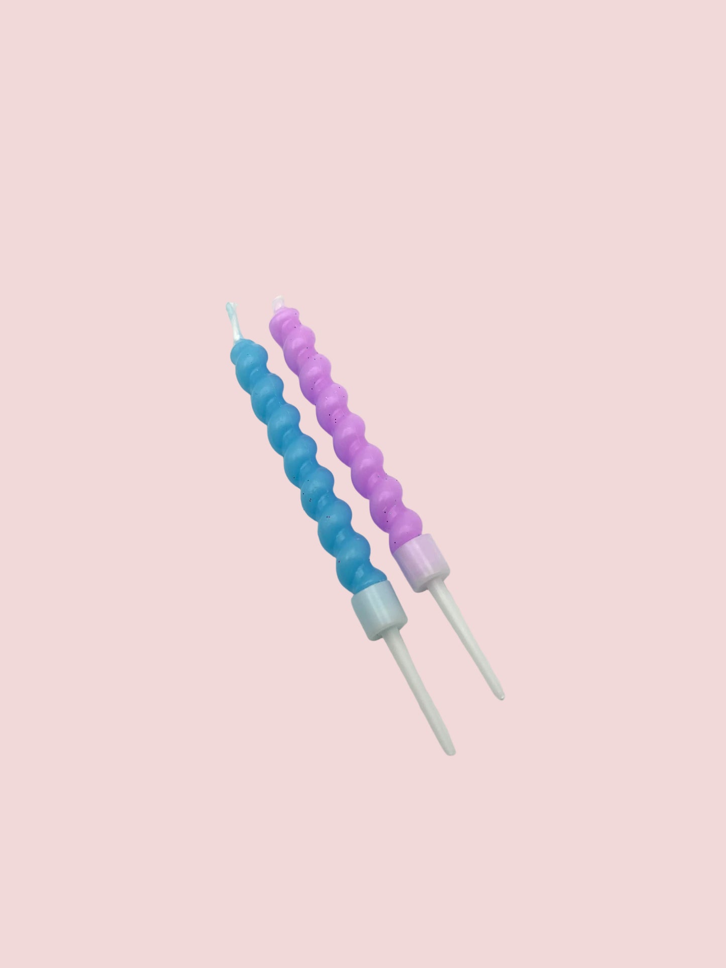 Twisted Blue and Purple Candles