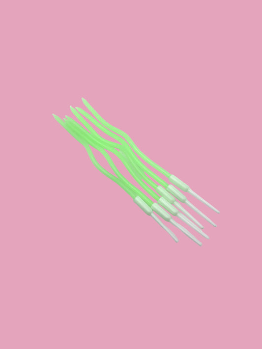 Pastel Green Swirly Candles