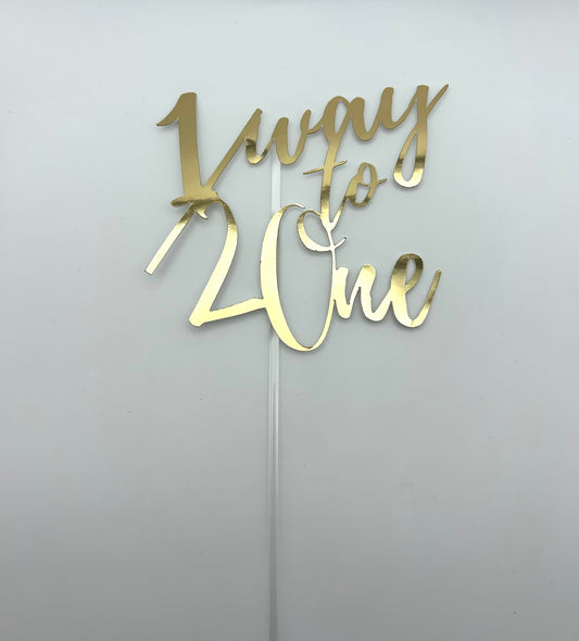 1/2way to One topper- Mirror Metallic