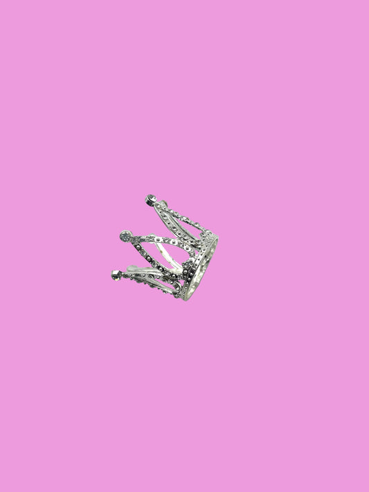 1 inch Gem Studded Silver Crown