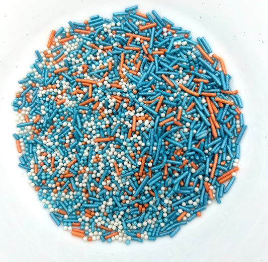 Orange and Blue Sprinkle Mix