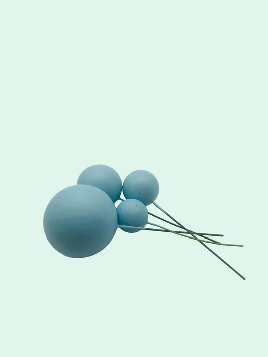 Light Blue Faux Balls- Non-Glossy