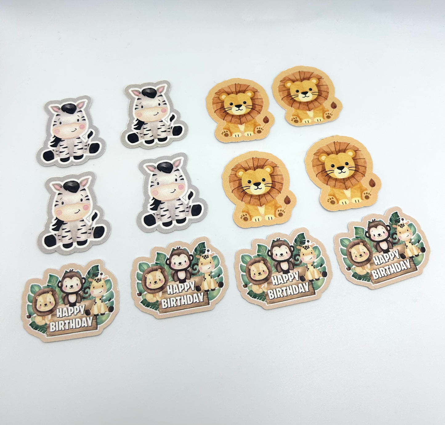 Jungle theme cupcake toppers- 1 dozen
