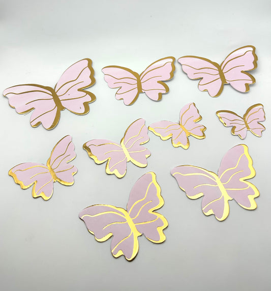 Marbled Baby Pink Butterflies