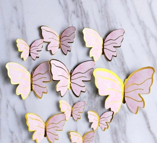 Pink Marbled Butterflies