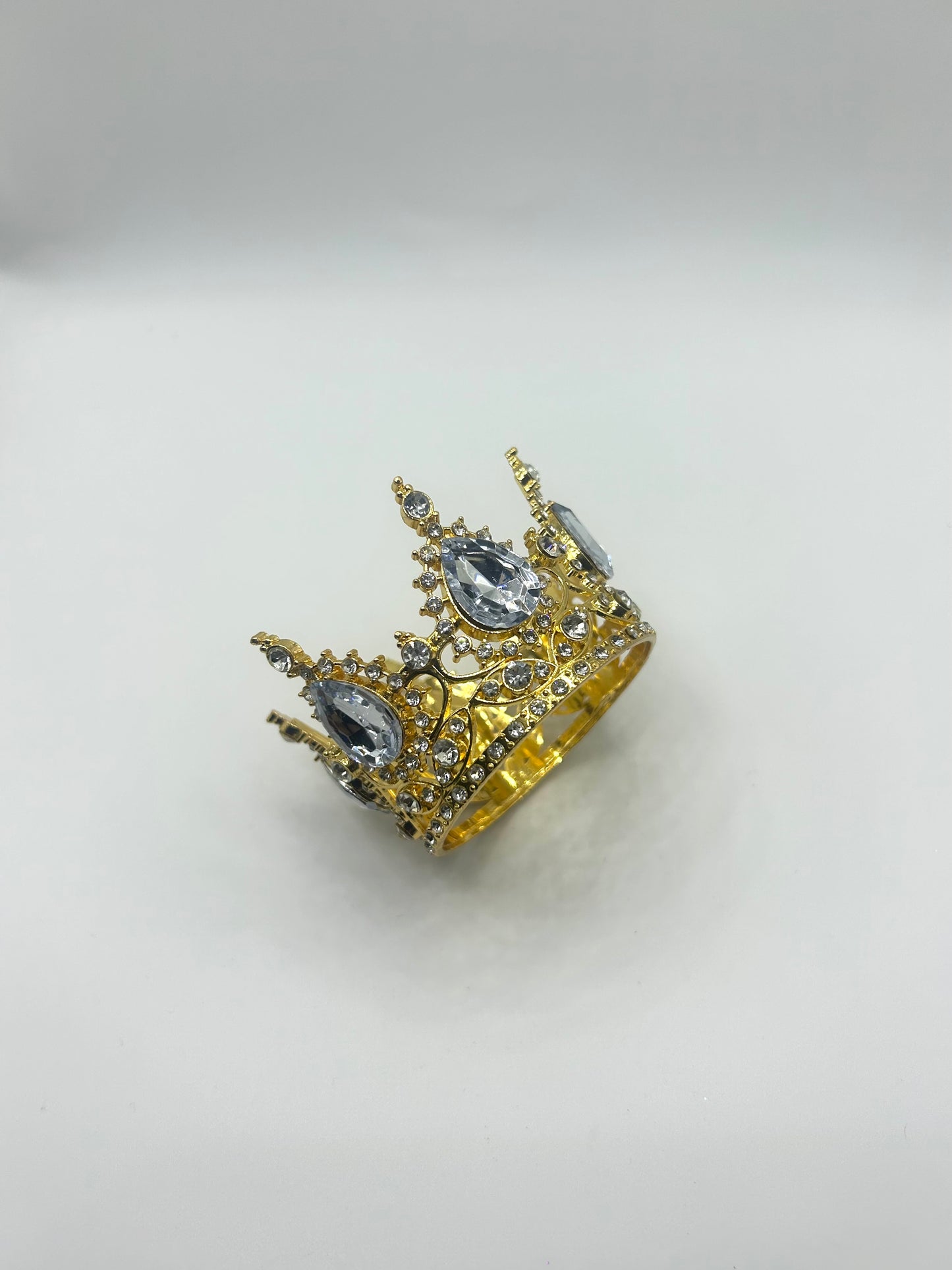 2” Diamond Gem Studded Gold Crown