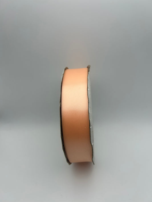 1 inch Satin Ribbon- Peach