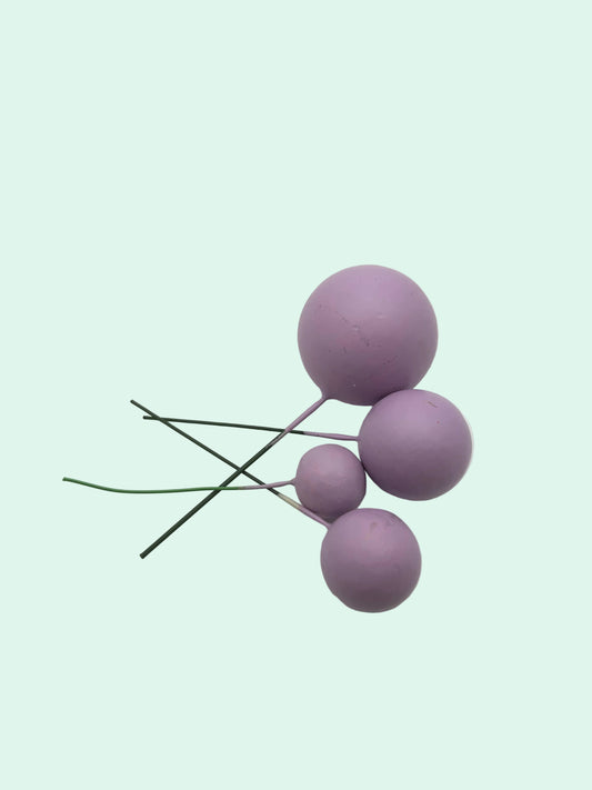 Lavender Purple Faux Balls- Matte