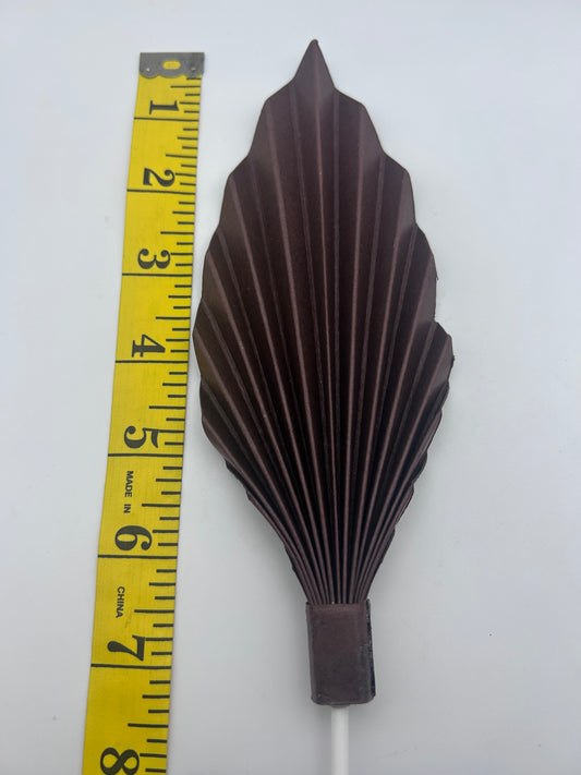 Medium Brown Palm Leaf/Fan- 6 1/2”