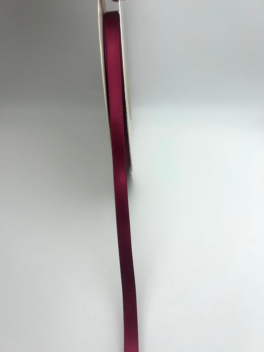 1/4 inch Satin Ribbon- Burgandy