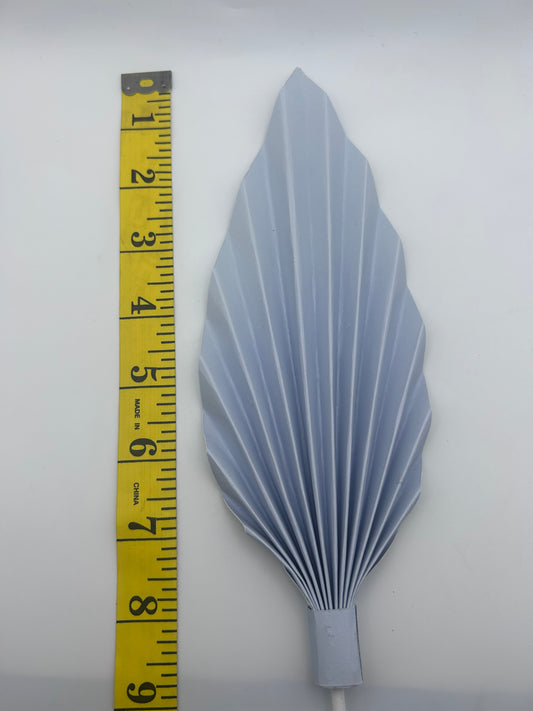 Large Grey/Blue Palm Leaf- 8”