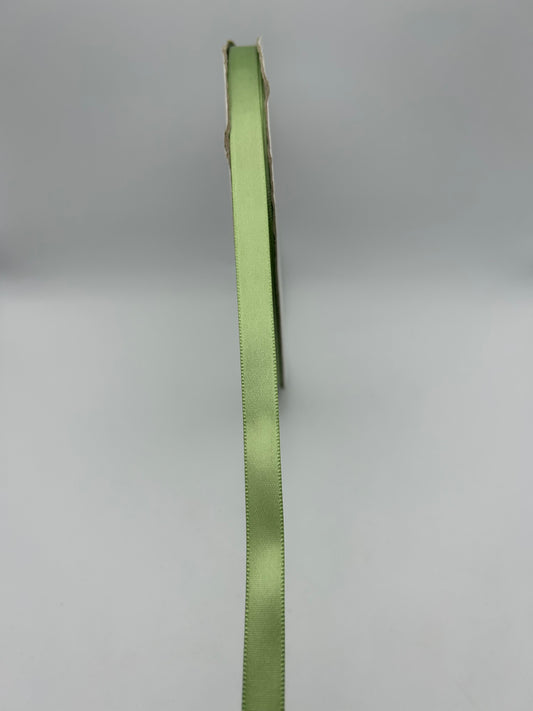 3/8 inch Satin Ribbon- Light Olive Green