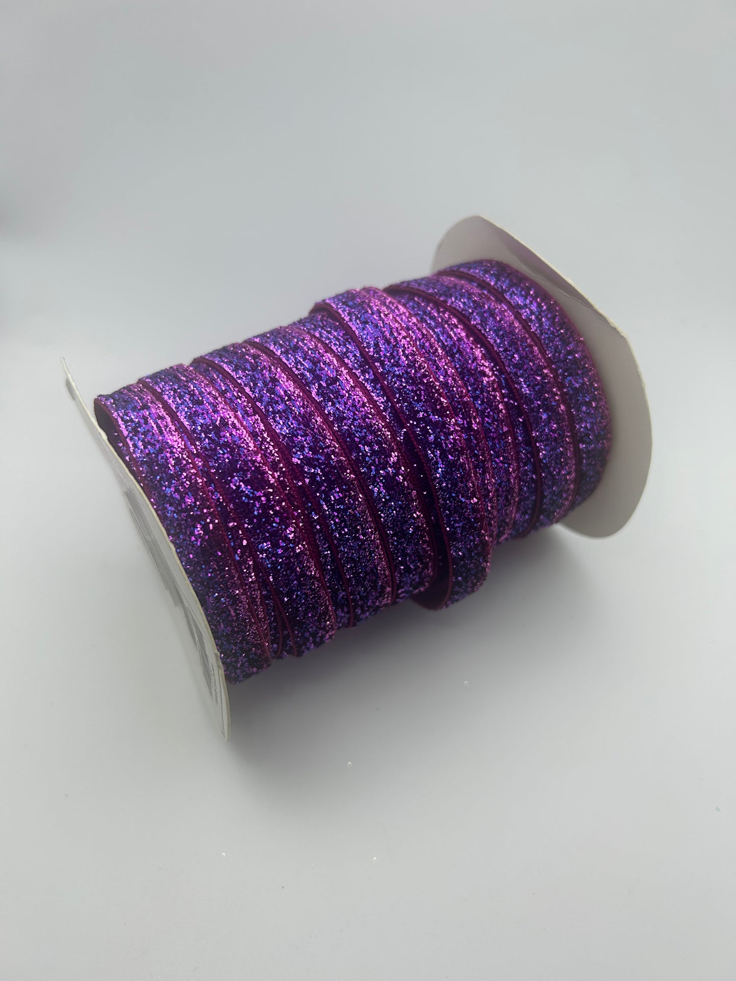 3/8 inch Glitter Ribbon- Purple and Pink Ombre