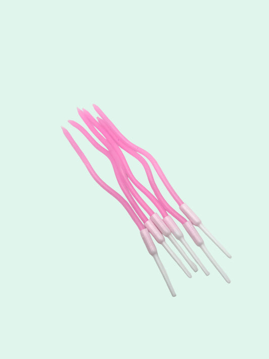 Pastel Pink Swirl Candles