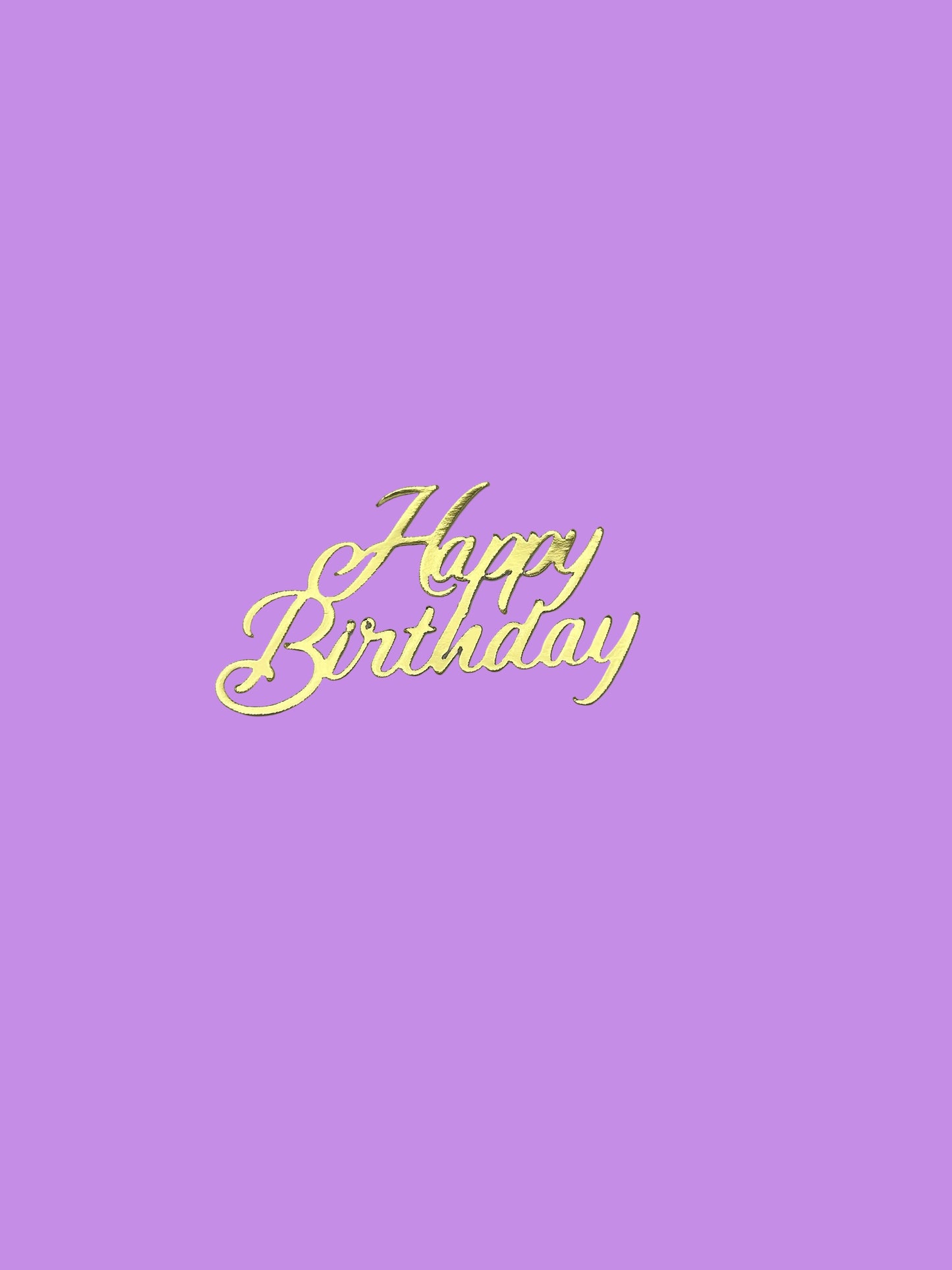 Mini Happy Birthday- Mirror Metallic