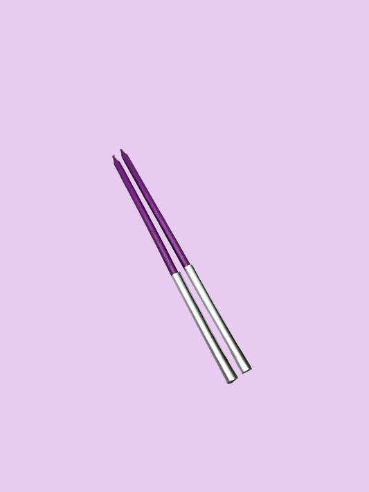 Purple/Silver Candle