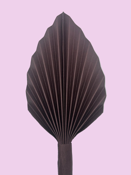 Large Brown Palm Leaf/Fan- 7 1/2”