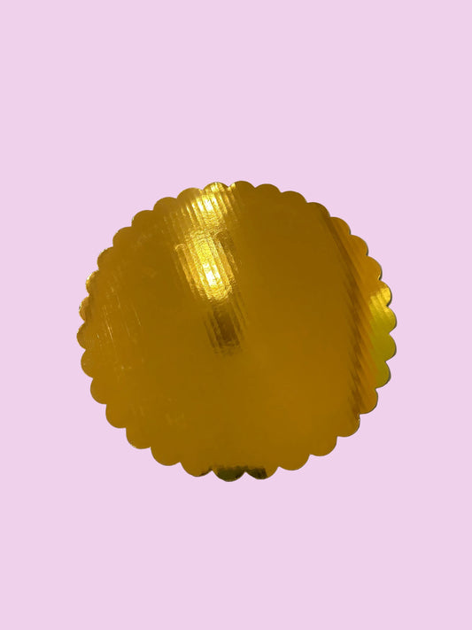 Gold Scalloped Fluted Board- 8 inch