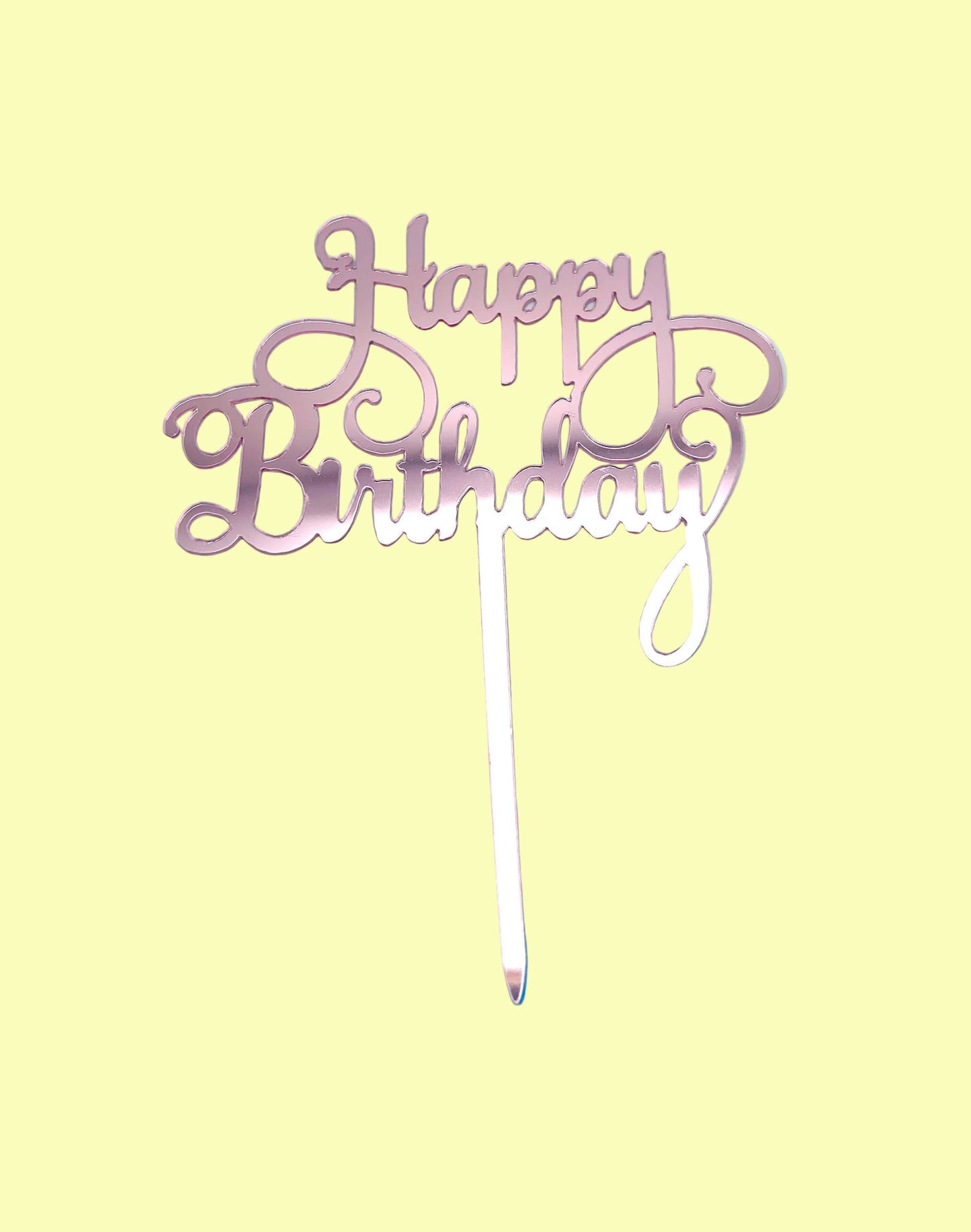 Acrylic Happy Birthday- Pink