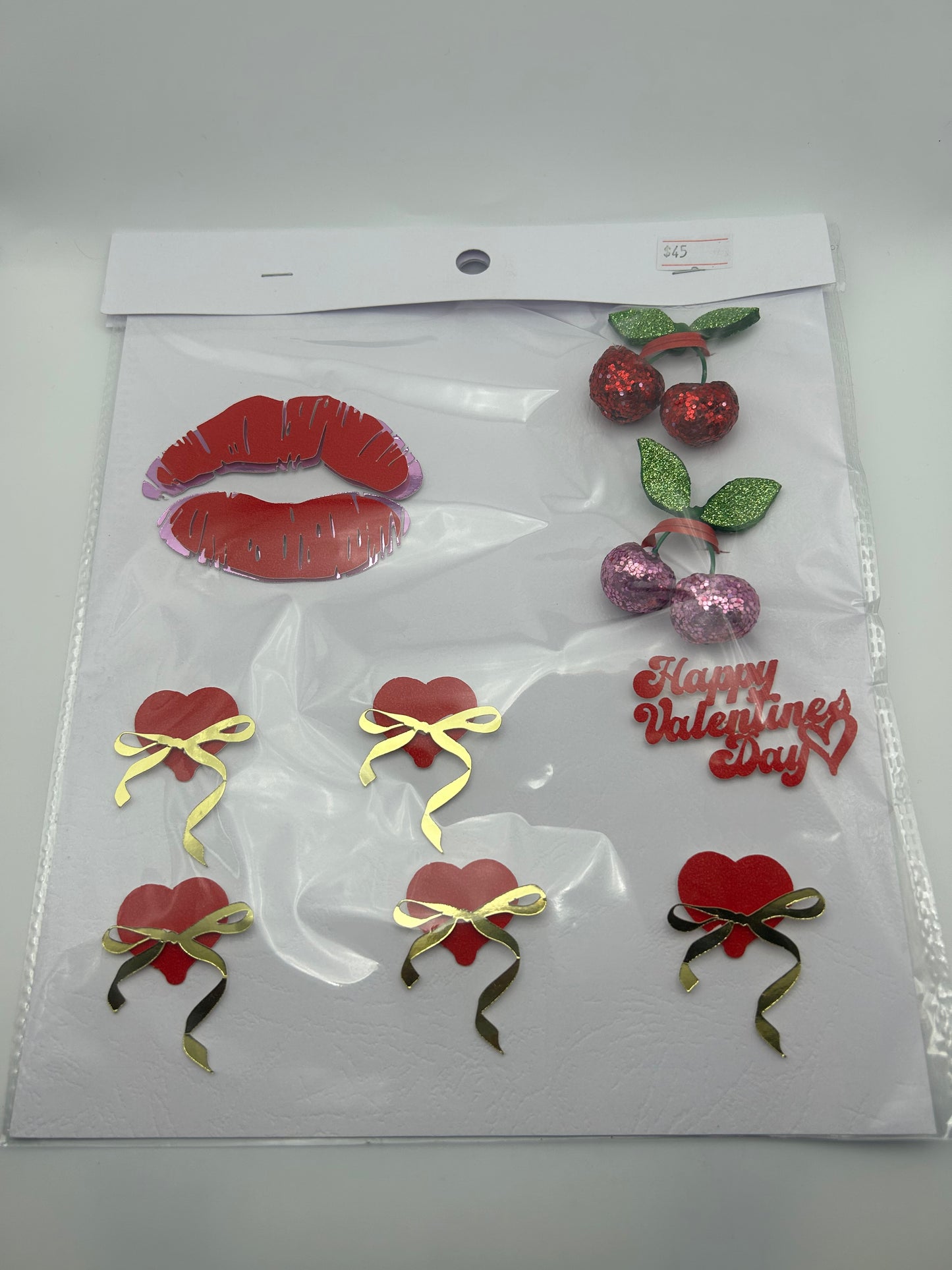Lips, Cherries and Hearts- Valentine Topper Sheet