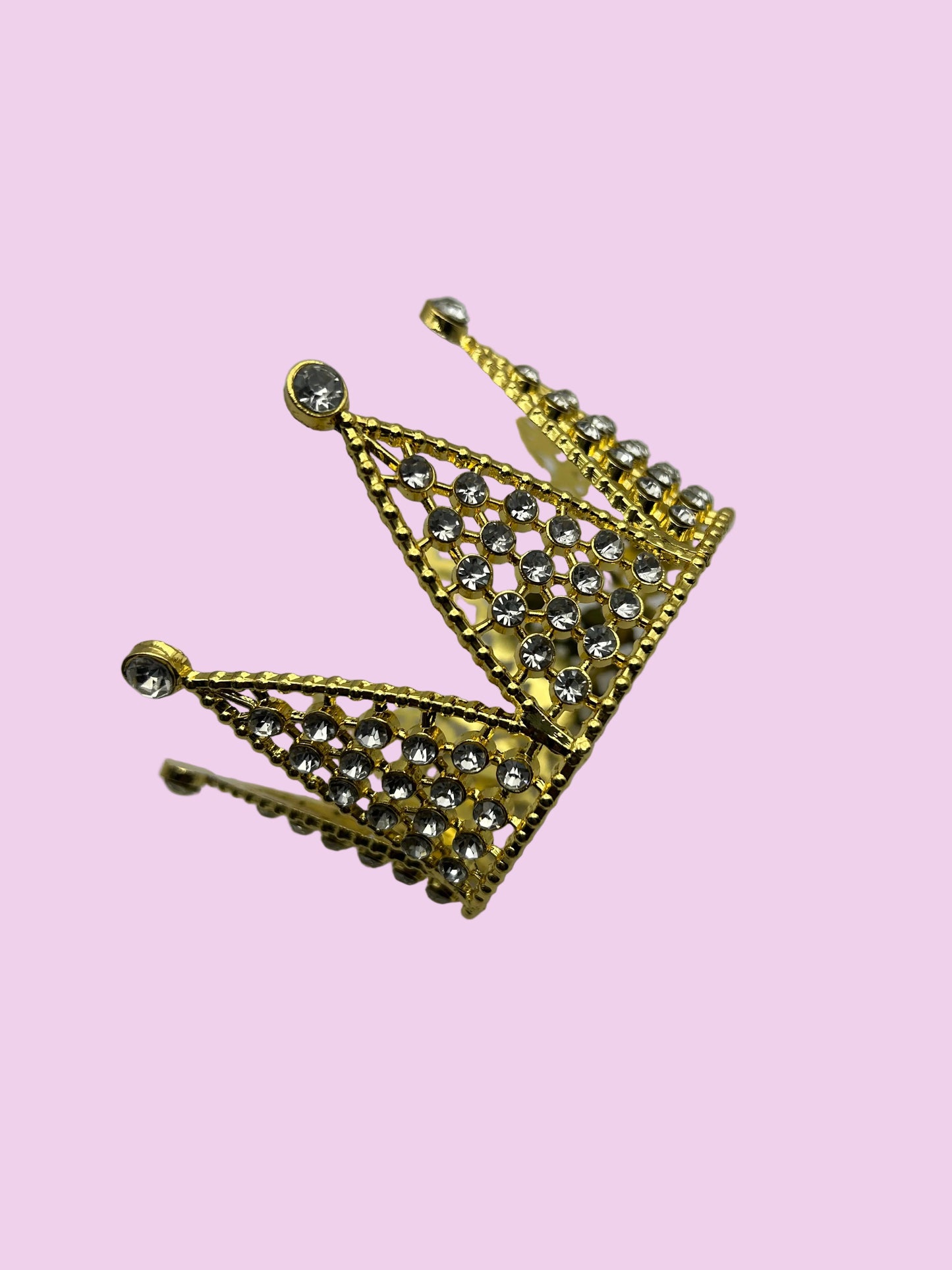 3 inch Diamond Pointed Gold Crown